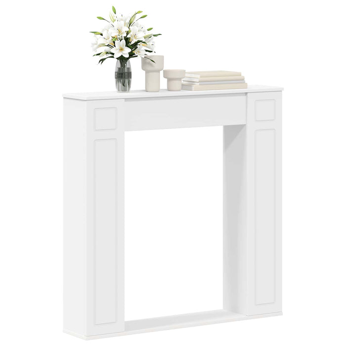 Cadru pentru șemineu Alb 100 x 20 x 100 cm Lemn prelucrat WALTI