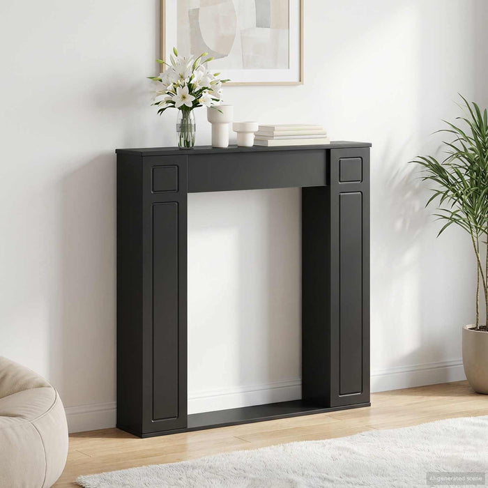 Cadru pentru șemineu Negru 100 x 20 x 100 cm Lemn prelucrat WALTI