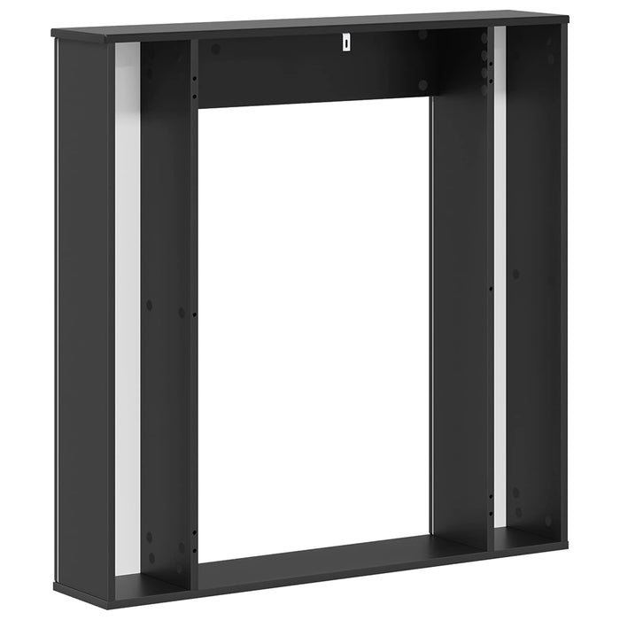 Cadru pentru șemineu Negru 100 x 20 x 100 cm Lemn prelucrat WALTI