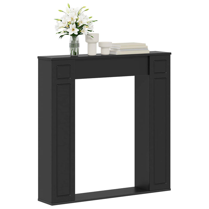 Cadru pentru șemineu Negru 100 x 20 x 100 cm Lemn prelucrat WALTI