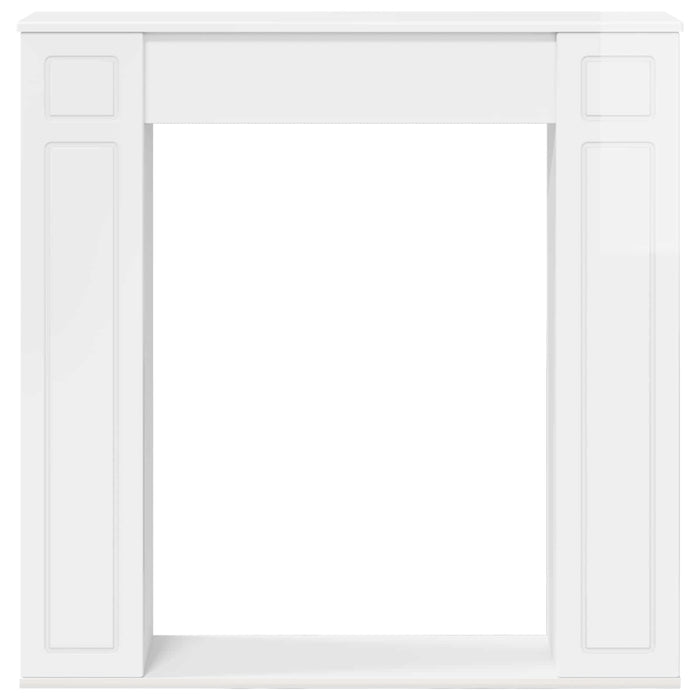 Cadru pentru șemineu Alb foarte lucios 100 x 20 x 100 cm WALTI