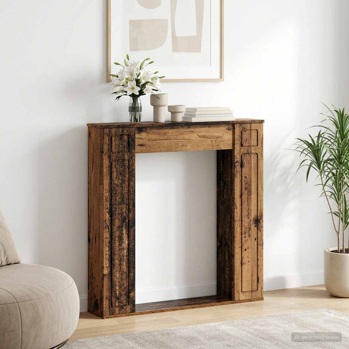 Cadru pentru șemineu Lemn vechi 100 x 20 x 100 cm WALTI