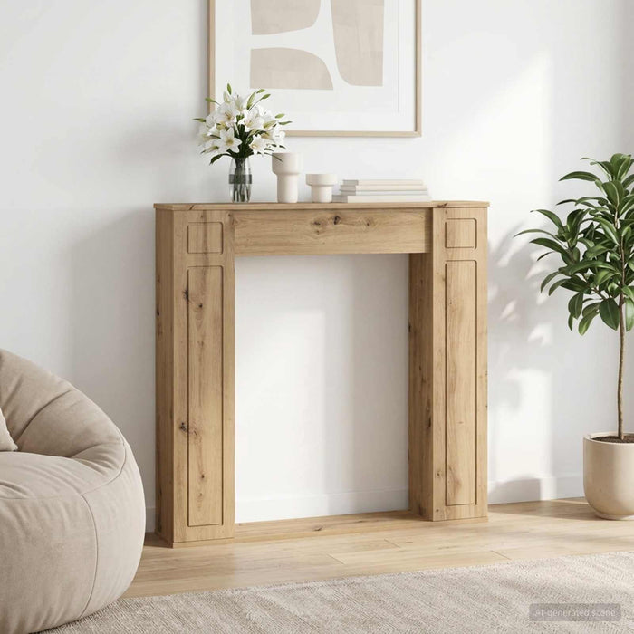 Cadru pentru șemineu Stejar Artizanal 100 x 20 x 100 cm WALTI