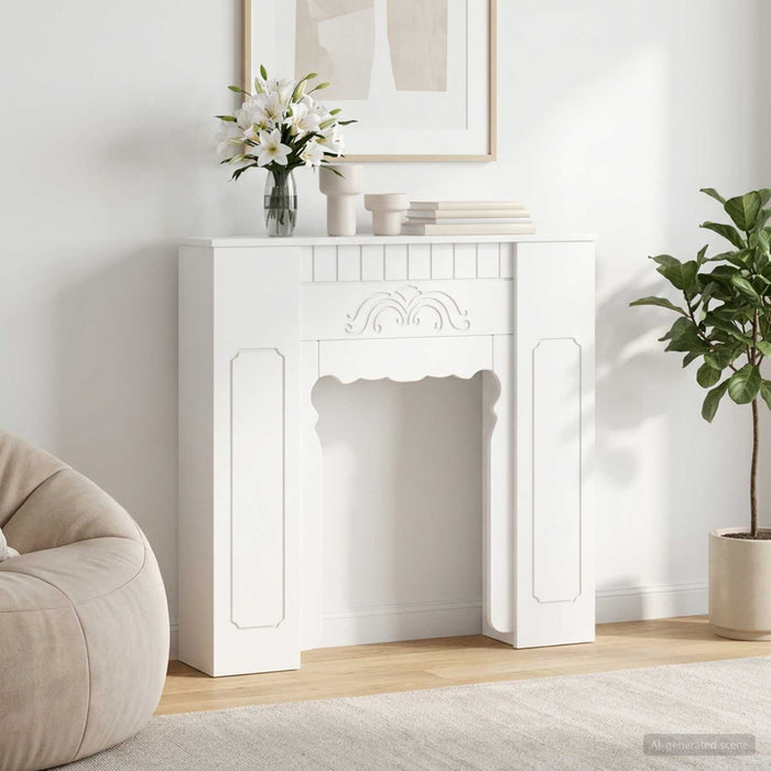 Cadru pentru șemineu Alb 93 x 20 x 89 cm Lemn prelucrat WALTI