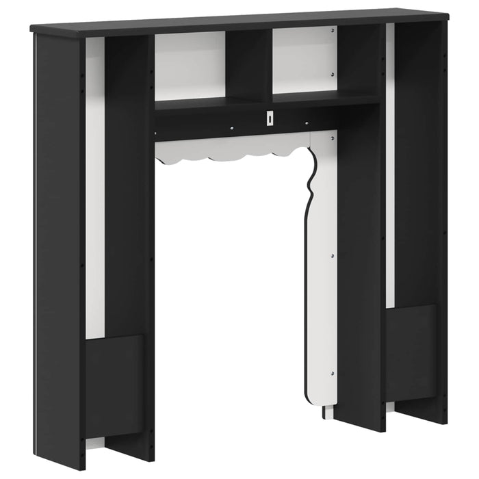 Cadru pentru șemineu Negru 93 x 20 x 89 cm Lemn prelucrat WALTI