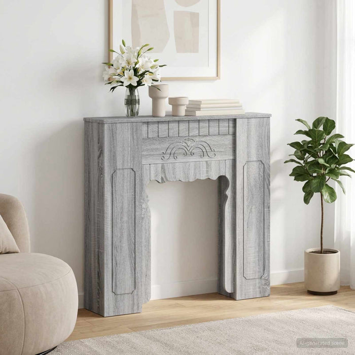 Cadru pentru șemineu Sonoma gri 93 x 20 x 89 cm Lemn prelucrat WALTI