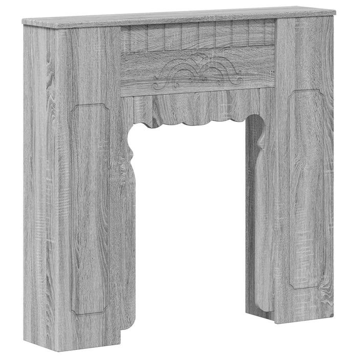 Cadru pentru șemineu Sonoma gri 93 x 20 x 89 cm Lemn prelucrat WALTI