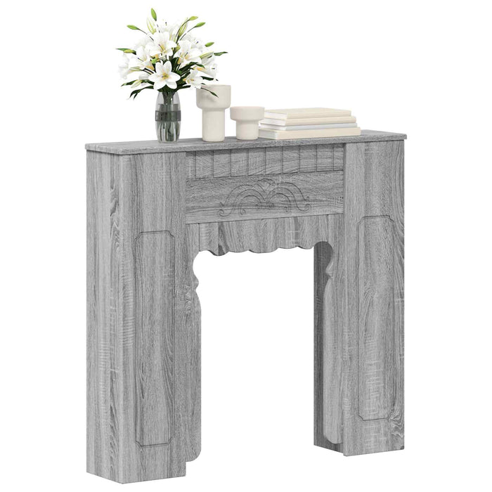 Cadru pentru șemineu Sonoma gri 93 x 20 x 89 cm Lemn prelucrat WALTI