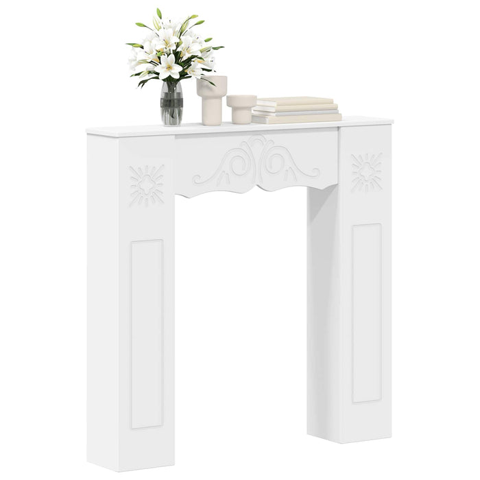 Cadru pentru șemineu Alb 102 x 20 x 102 cm Lemn prelucrat WALTI