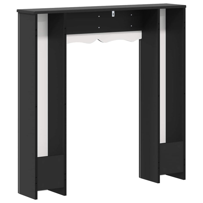 Cadru pentru șemineu Negru 102 x 20 x 102 cm Lemn prelucrat WALTI