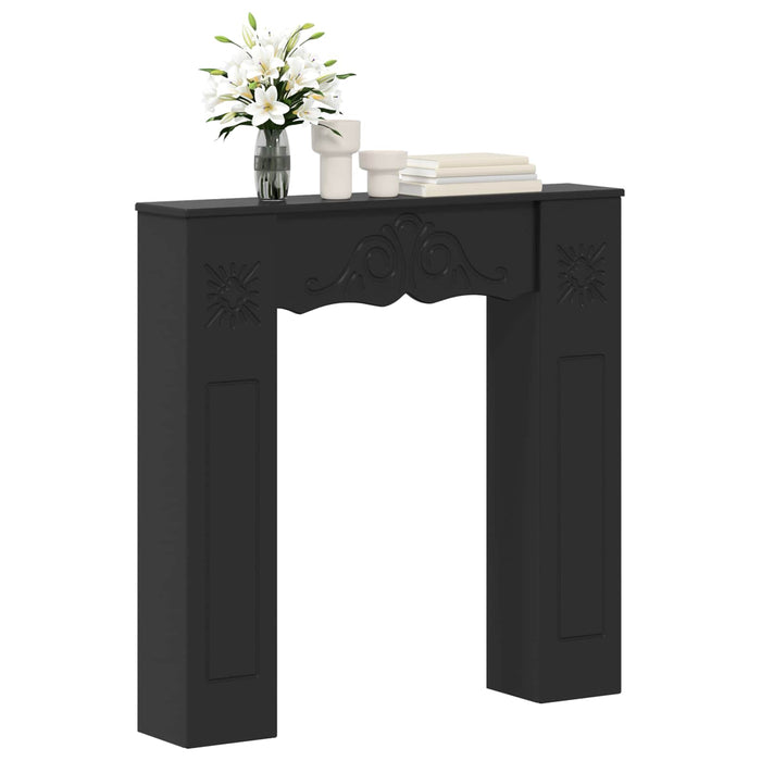 Cadru pentru șemineu Negru 102 x 20 x 102 cm Lemn prelucrat WALTI