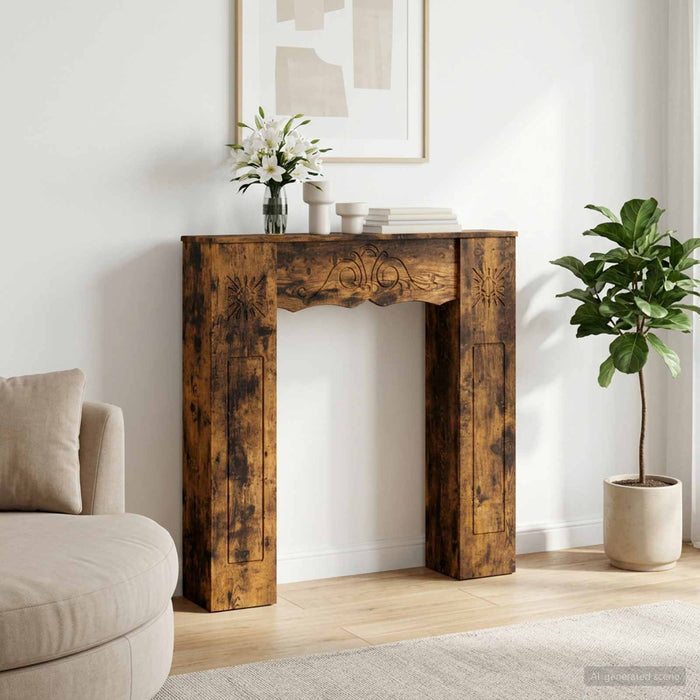 Cadru pentru șemineu Stejar fumuriu 102 x 20 x 102 cm WALTI