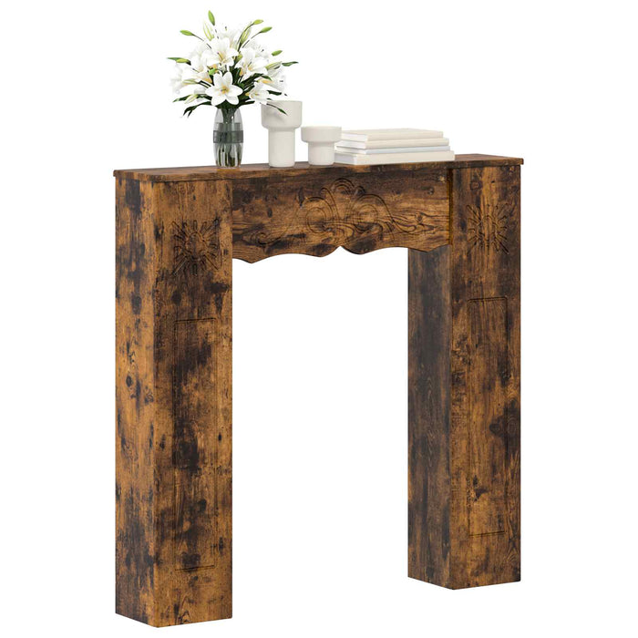 Cadru pentru șemineu Stejar fumuriu 102 x 20 x 102 cm WALTI