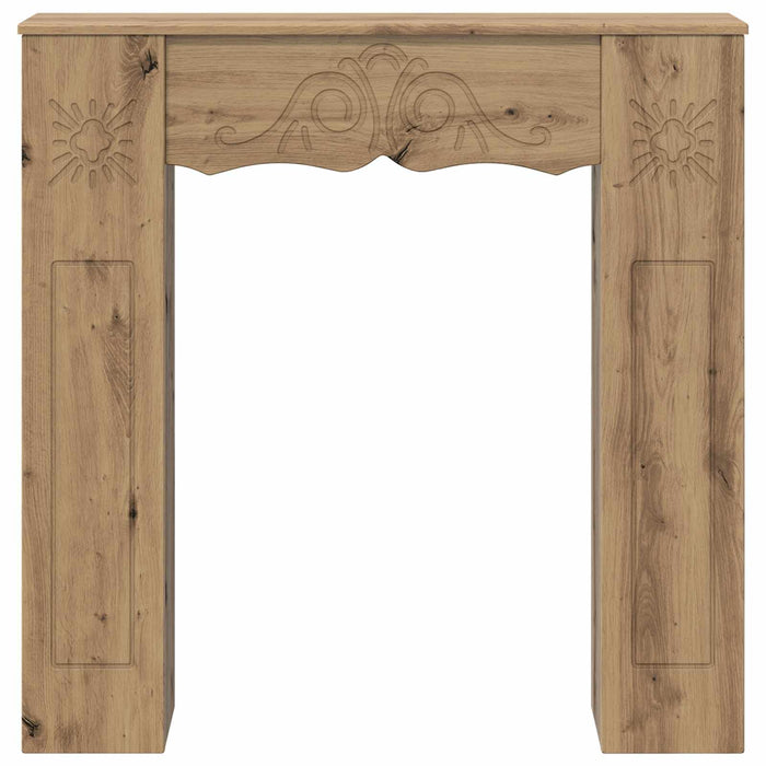 Cadru pentru șemineu Stejar Artizanal 102 x 20 x 102 cm WALTI