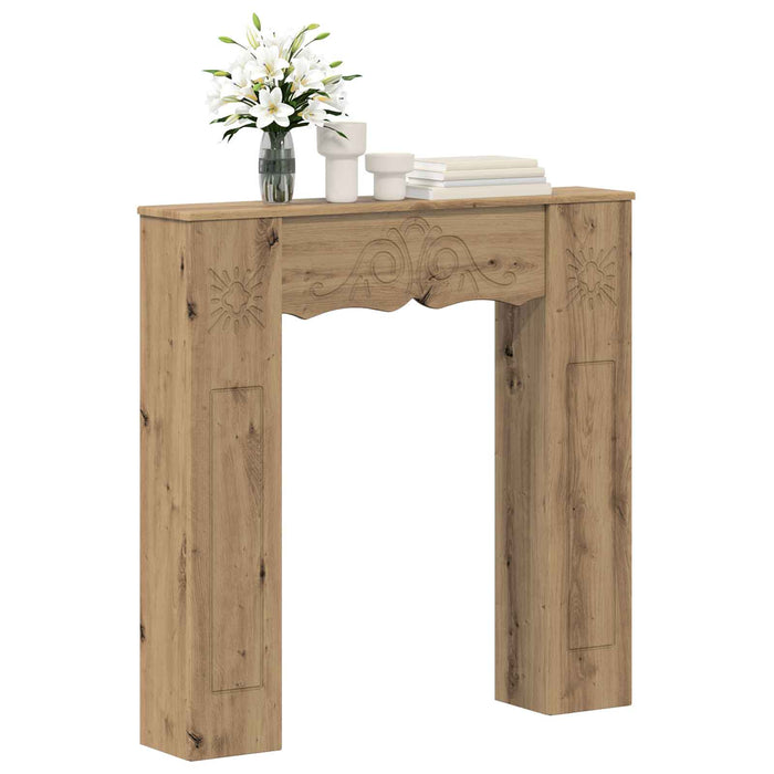 Cadru pentru șemineu Stejar Artizanal 102 x 20 x 102 cm WALTI