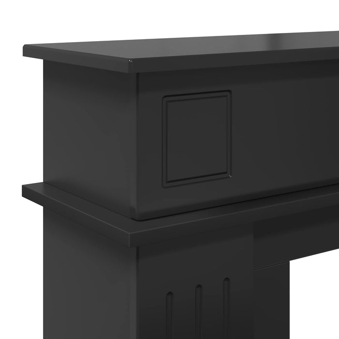 Cadru pentru șemineu Negru 102 x 26 x 100 cm Lemn prelucrat WALTI