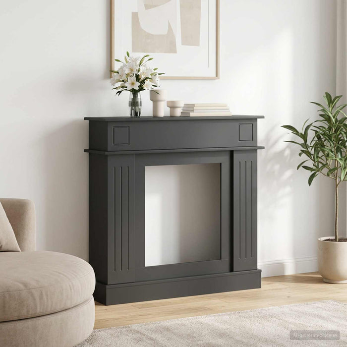 Cadru pentru șemineu Negru 102 x 26 x 100 cm Lemn prelucrat WALTI