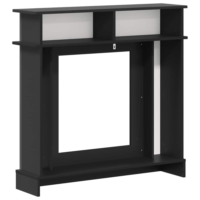 Cadru pentru șemineu Negru 102 x 26 x 100 cm Lemn prelucrat WALTI