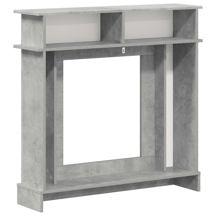 Cadru pentru șemineu Gri Beton 102 x 26 x 100 cm Lemn prelucrat WALTI