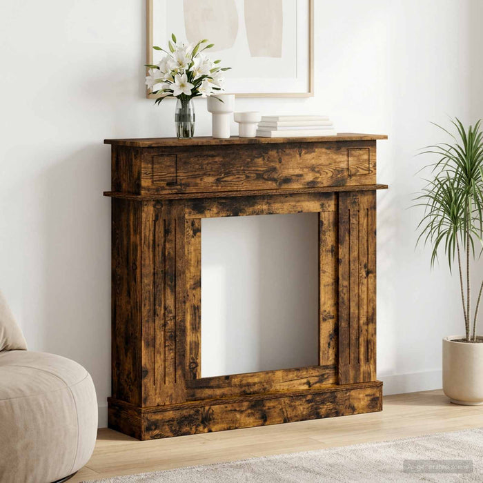 Cadru pentru șemineu Stejar fumuriu 102 x 26 x 100 cm WALTI