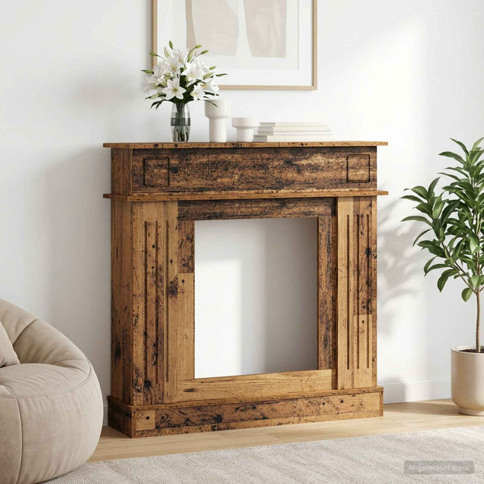 Cadru pentru șemineu Lemn vechi 102 x 26 x 100 cm WALTI
