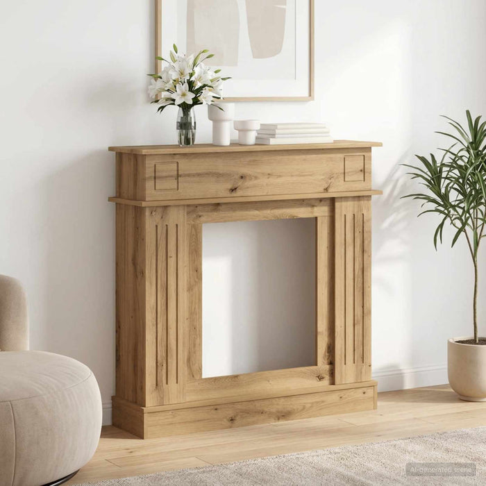 Cadru pentru șemineu Stejar Artizanal 102 x 26 x 100 cm WALTI