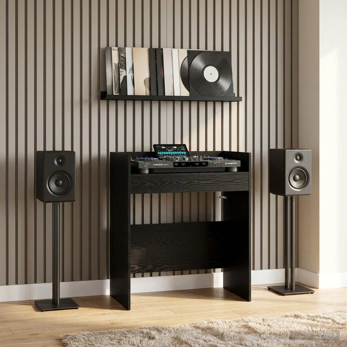 Masă DJ Stejar Negru 102 x 45 x 102 cm Lemn prelucrat WALTI