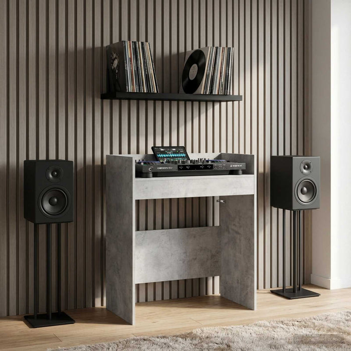 Masă DJ Gri Beton 102 x 45 x 102 cm Lemn prelucrat WALTI