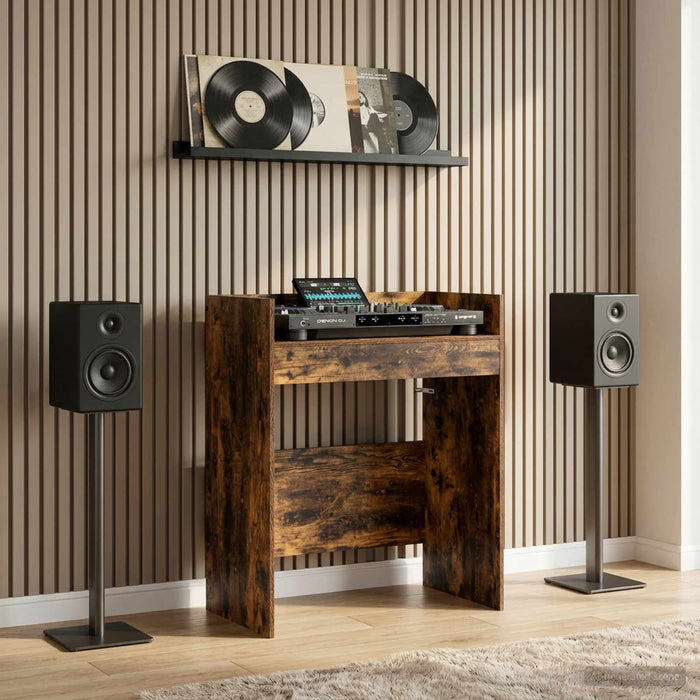 Masă DJ Stejar fumuriu 102 x 45 x 102 cm Lemn prelucrat WALTI