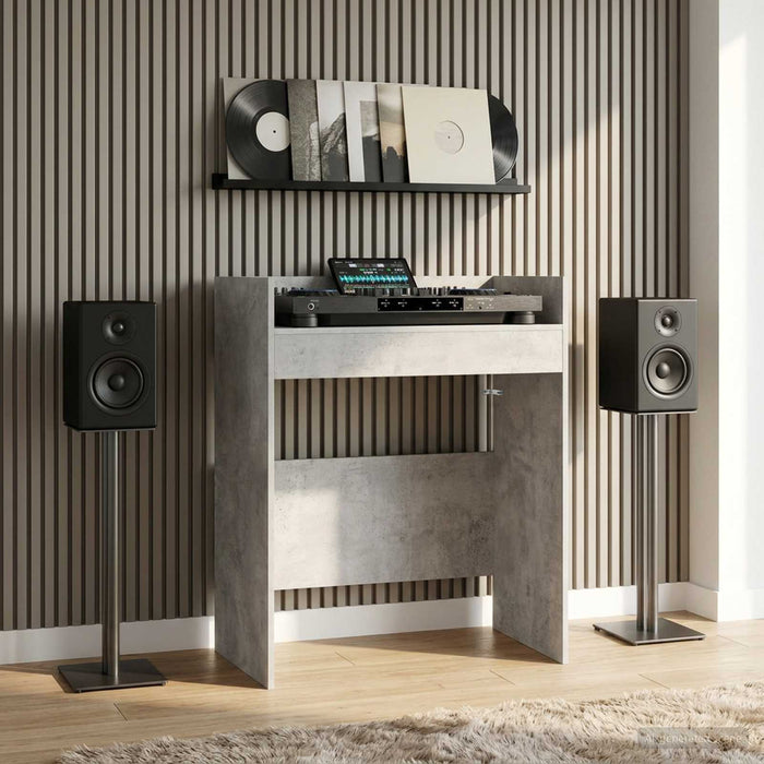 Masă DJ Gri Beton 82 x 45 x 102 cm Lemn prelucrat WALTI