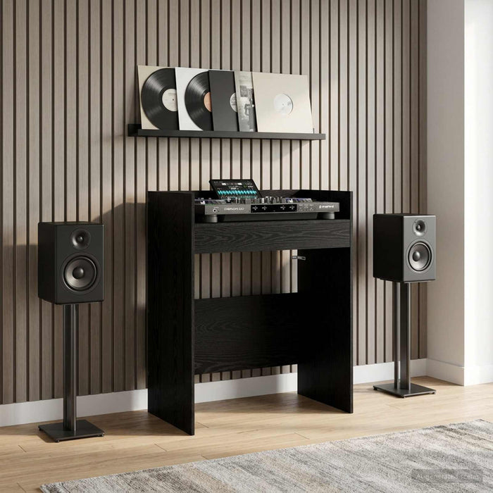 Masă DJ Stejar Negru 62 x 45 x 102 cm Lemn prelucrat WALTI