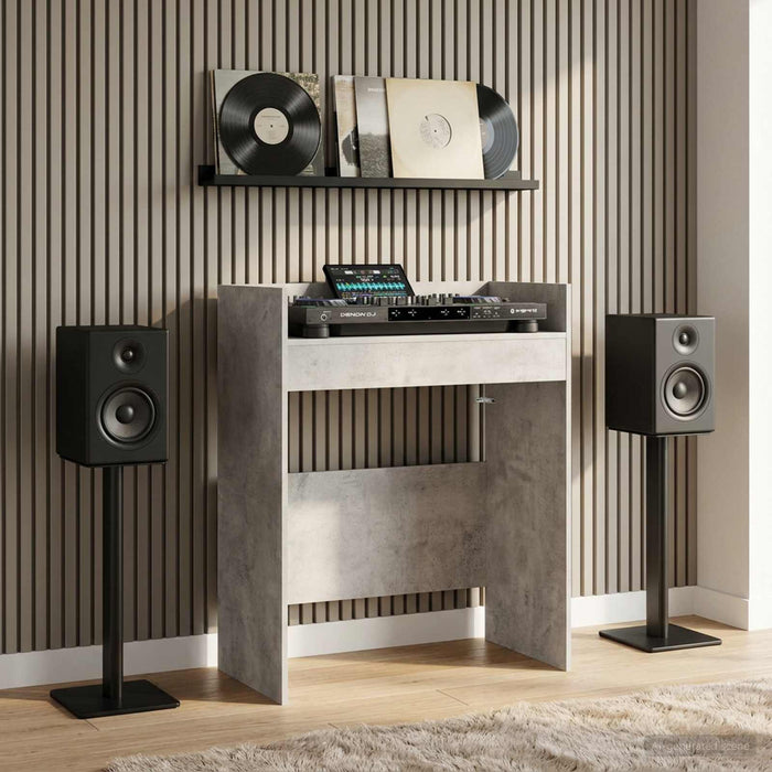 Masă DJ Gri Beton 62 x 45 x 102 cm Lemn prelucrat WALTI