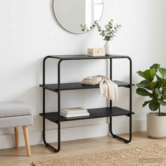 Masă de consolă Stejar Negru 80 x 41 x 75 cm Lemn prelucrat WALTI