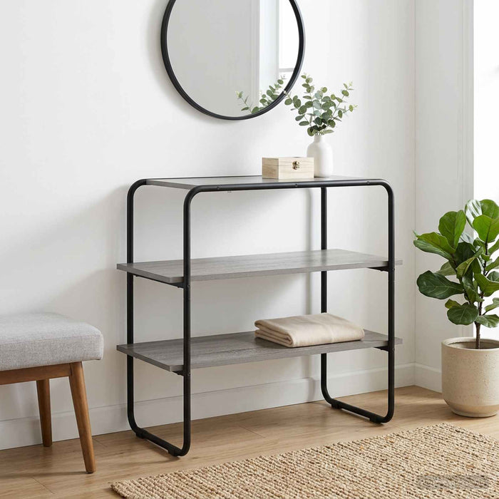Masă de consolă Sonoma gri 100 x 41 x 75 cm Lemn prelucrat WALTI