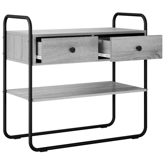 Masă de consolă Sonoma gri 80 x 40 x 75 cm Lemn prelucrat WALTI
