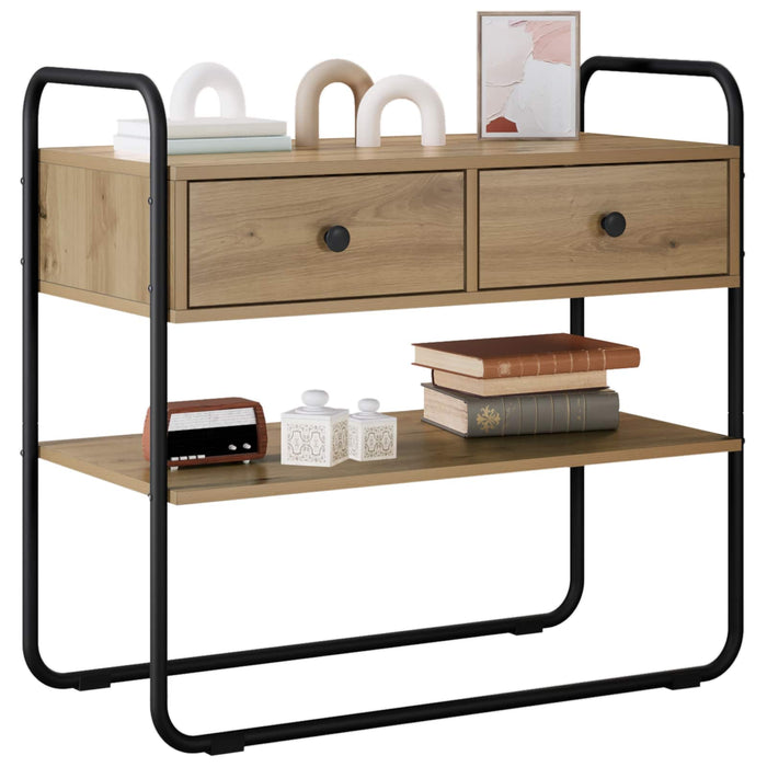 Masă de consolă Stejar Artizanal 80 x 40 x 75 cm Lemn prelucrat WALTI