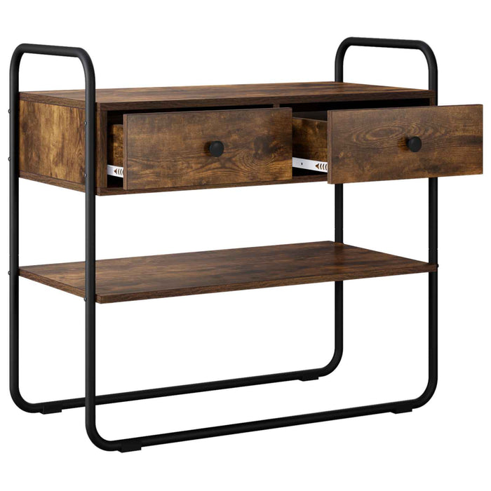 Masă de consolă Stejar fumuriu 100 x 40 x 75 cm Lemn prelucrat WALTI