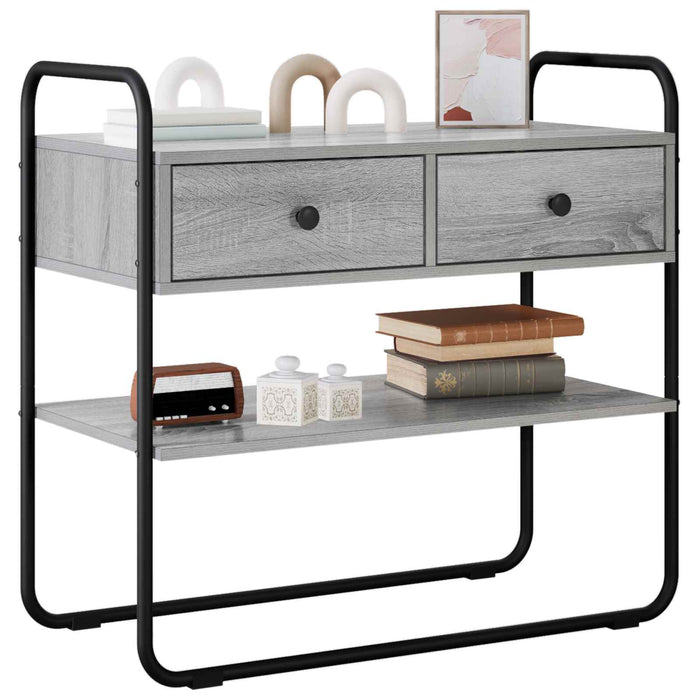 Masă de consolă Sonoma gri 100 x 40 x 75 cm Lemn prelucrat WALTI