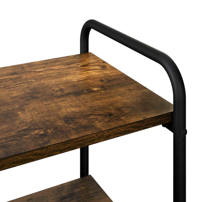 Masă de consolă Stejar fumuriu 80 x 35 x 75 cm Lemn prelucrat WALTI