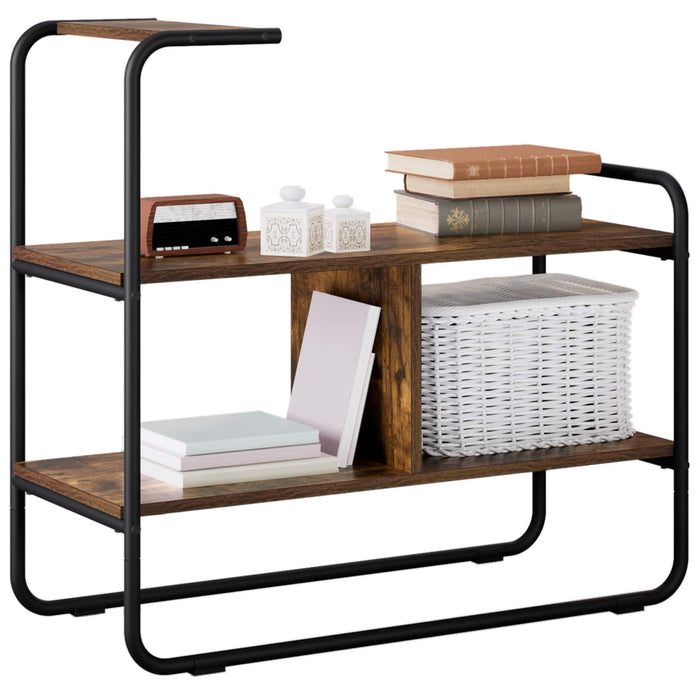 Masă de consolă Stejar fumuriu 80 x 35 x 75 cm Lemn prelucrat WALTI