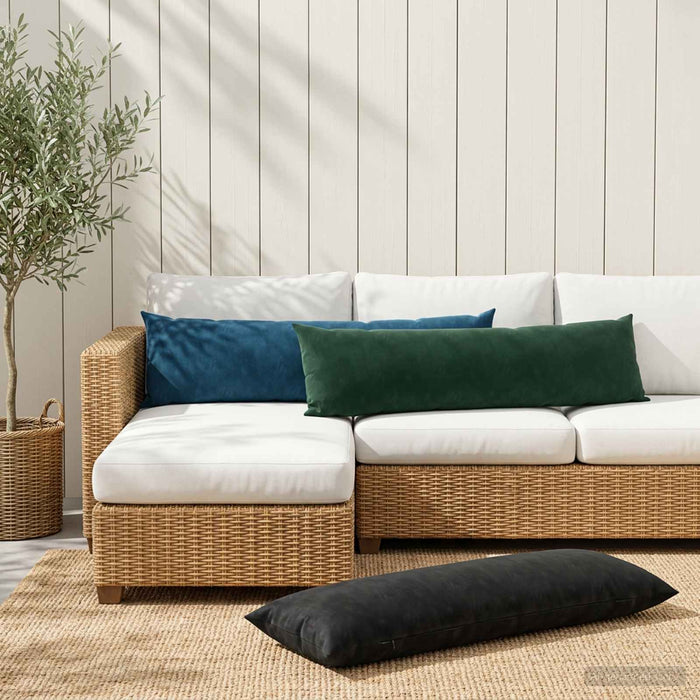 Pernă cu pernă HEERLEN albastru 40 x 145 cm Catifea - WALTI WALTI