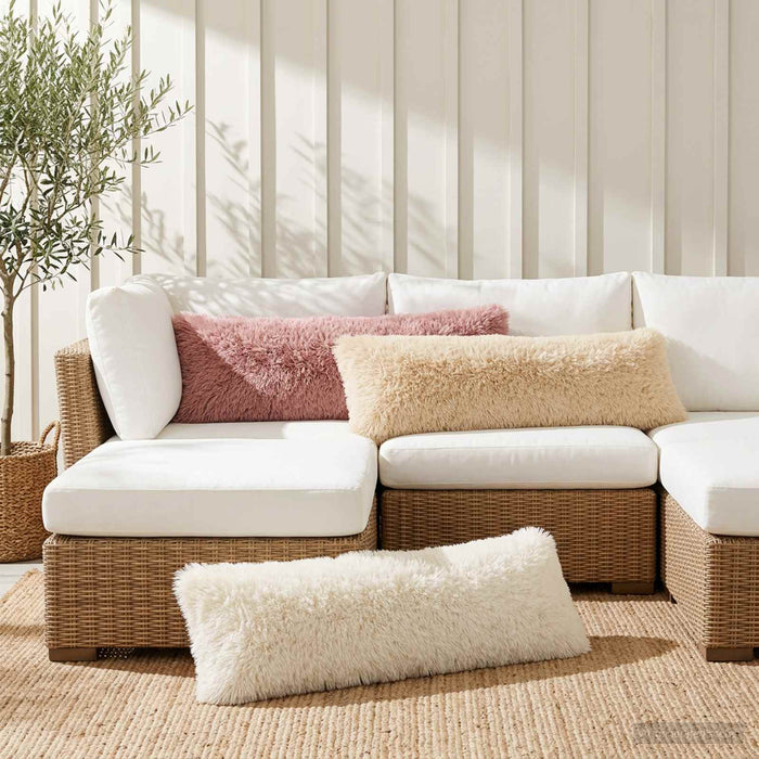 Pernă cu pernă HEERLEN Alb 40 x 145 cm Fleece PV - WALTI WALTI
