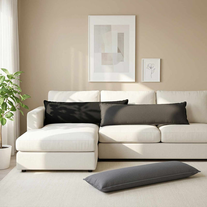 Pernă cu pernă HOUTEN Gri deschis 40 x 145 cm in sintetic - WALTI WALTI