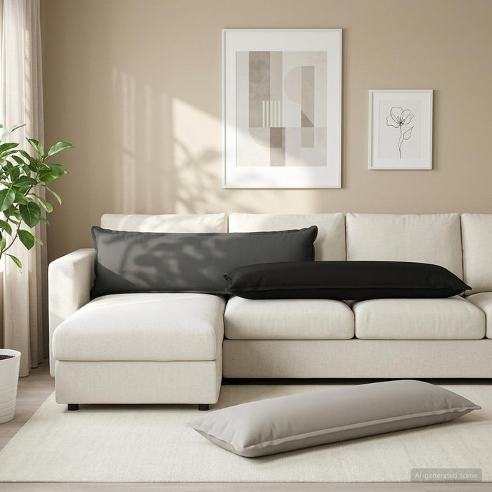 Pernă cu pernă HOUTEN Negru 40 x 145 cm Poliester WALTI