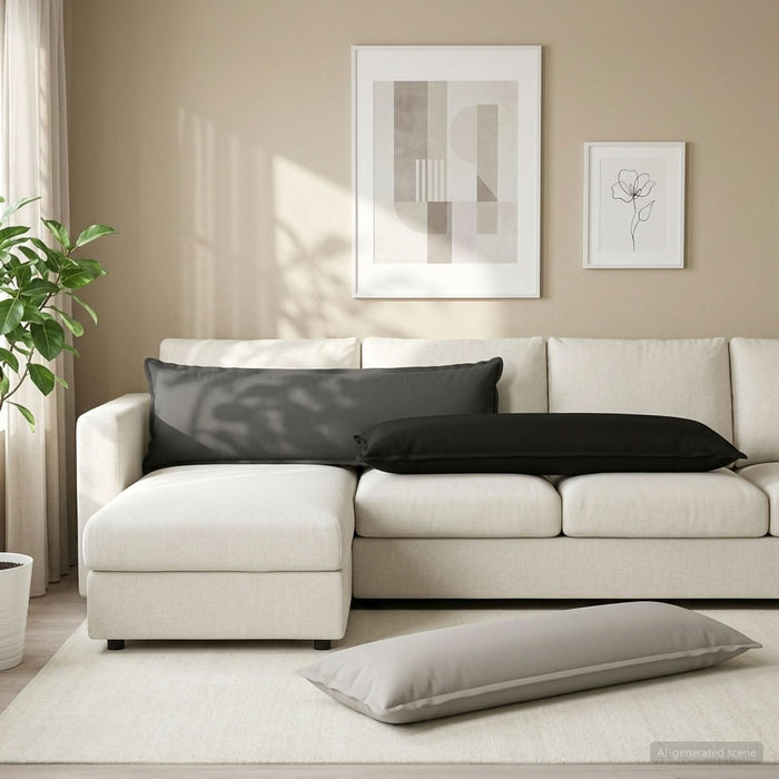 Pernă cu pernă HOUTEN Antracit 40 x 145 cm Poliester - WALTI WALTI