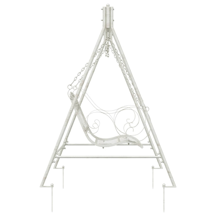 Bancă swinging Oțel 113 x 121,5 x 168 cm Alb Antic WALTI