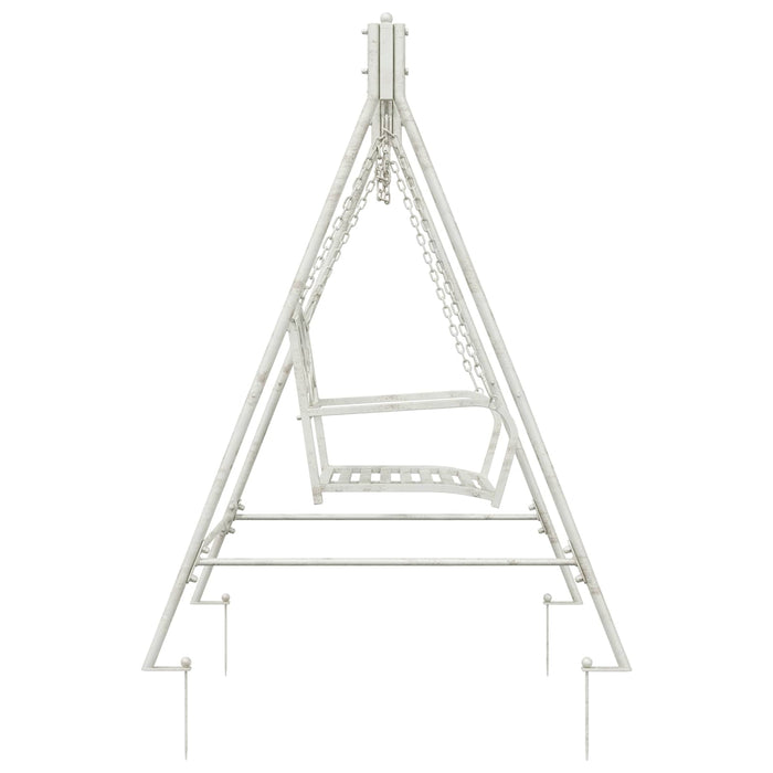 Bancă swinging Oțel 113 x 121,5 x 168 cm Alb Antic - WALTI WALTI