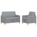 Set de canapea cu spațiu de depozitare 2 pcs Gri deschis - WALTI WALTI
