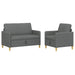 Set de canapea cu spațiu de depozitare 2 pcs Gri închis - WALTI WALTI