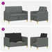 Set de canapea cu spațiu de depozitare 2 pcs Gri închis - WALTI WALTI